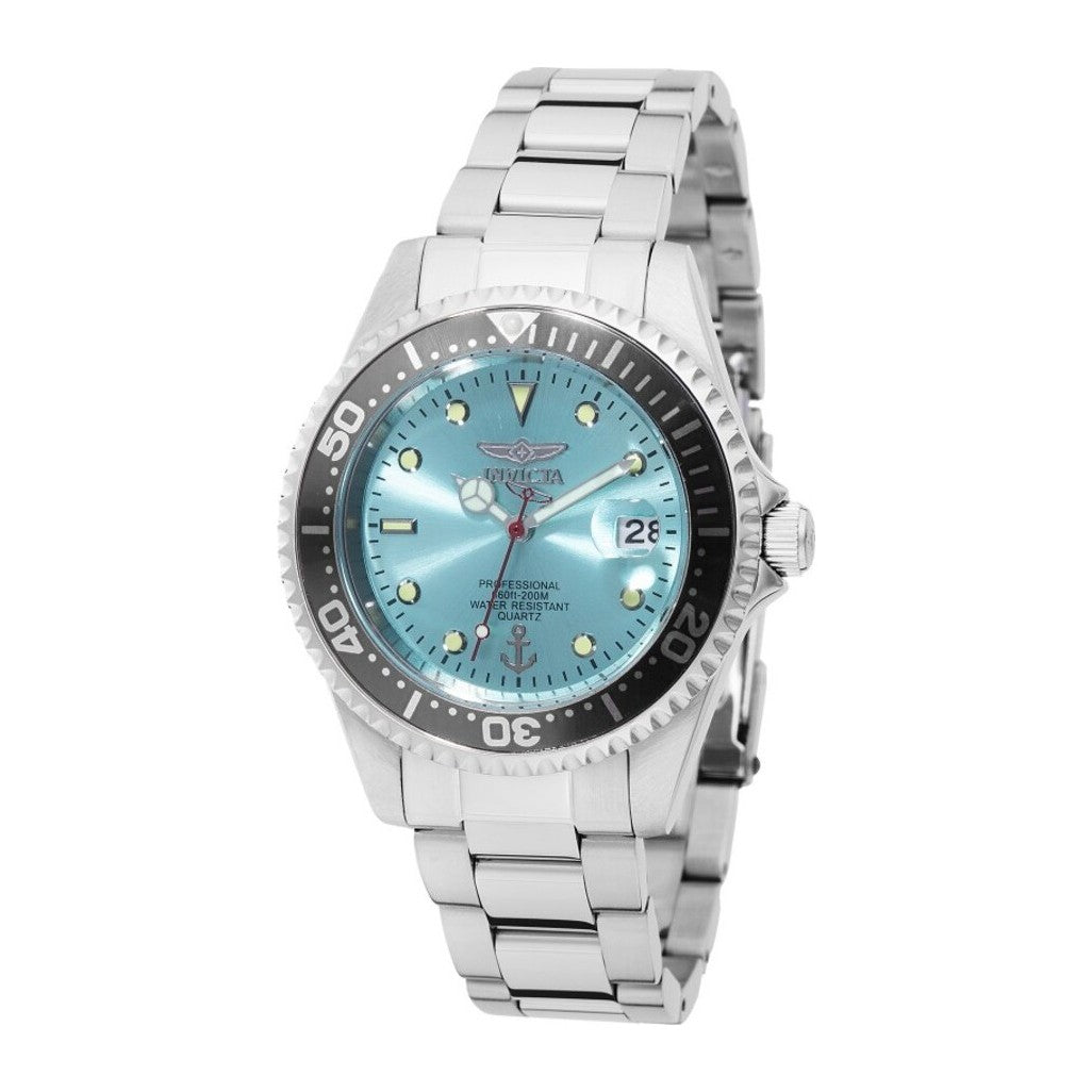 Invicta Men’s 37.5mm steel, light blue dial (50145)