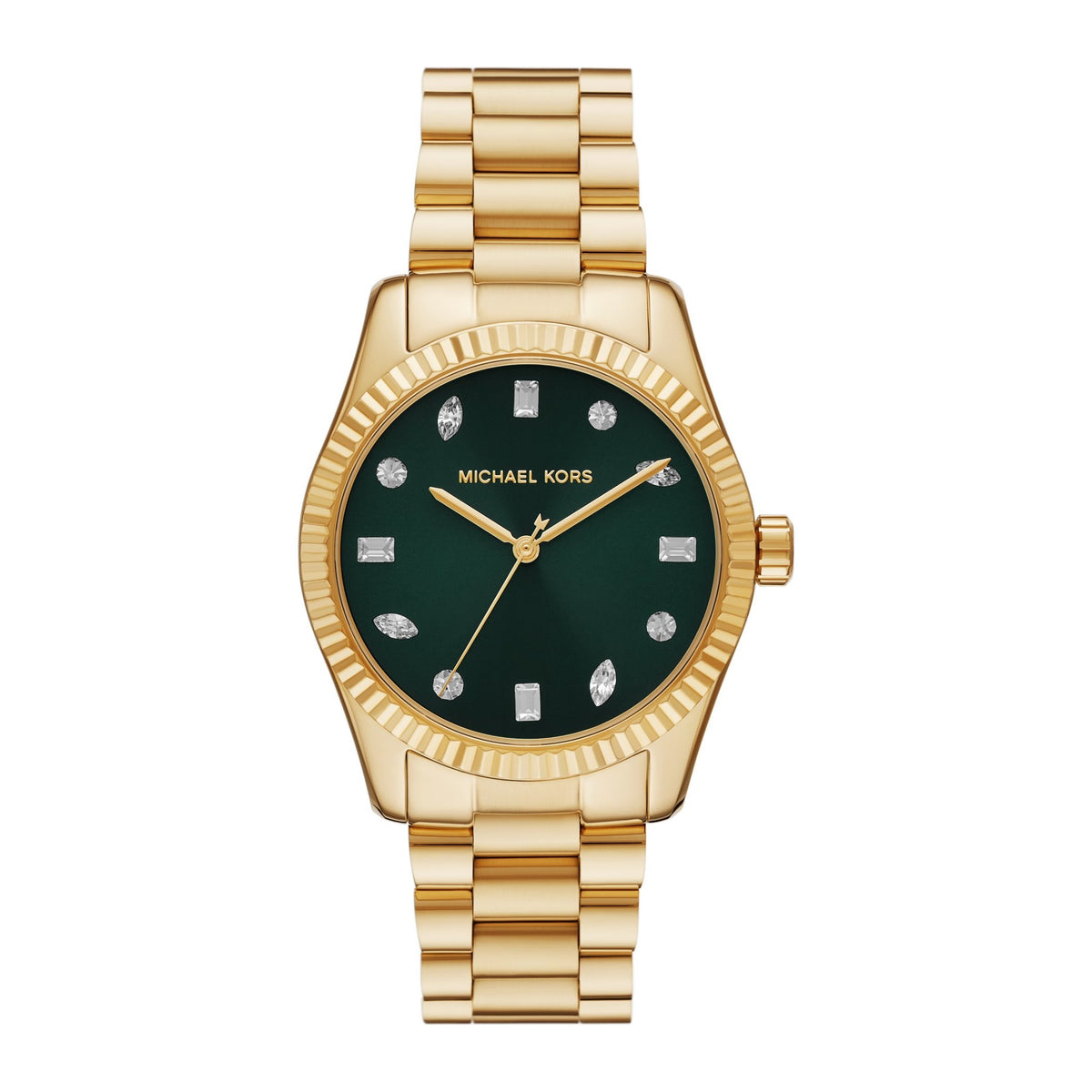 Michael Kors Gold, green sunburst dial