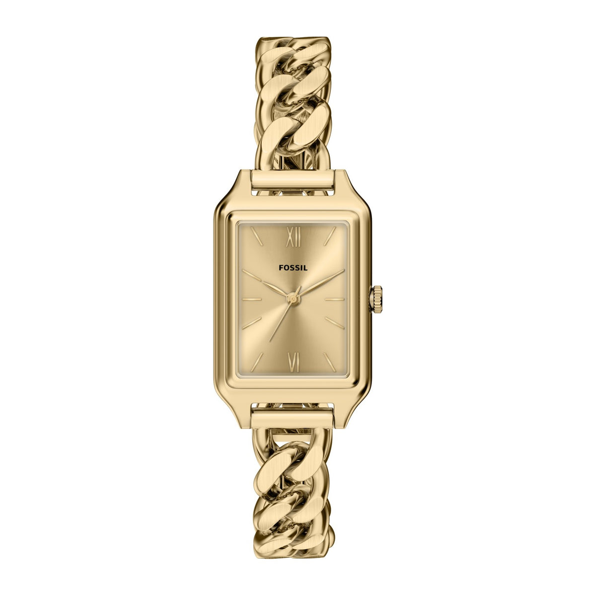 Fossil Gold rectangle, chain bracelet