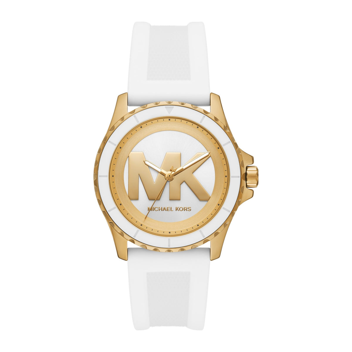 Michael Kors White MK logo, silicone strap