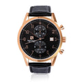 Steinhausen Lugano 42mm chronograph, rose gold, black dial