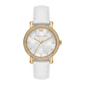 Michael Kors Gold pavé, white logo dial