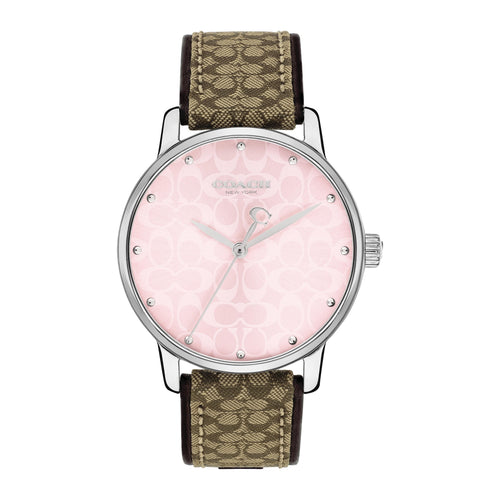 Coach Pink logo dial, signature strap