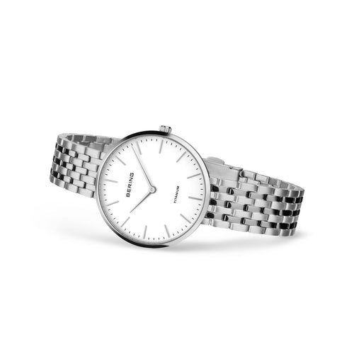 Bering Titanium, white dial, bracelet - view 2