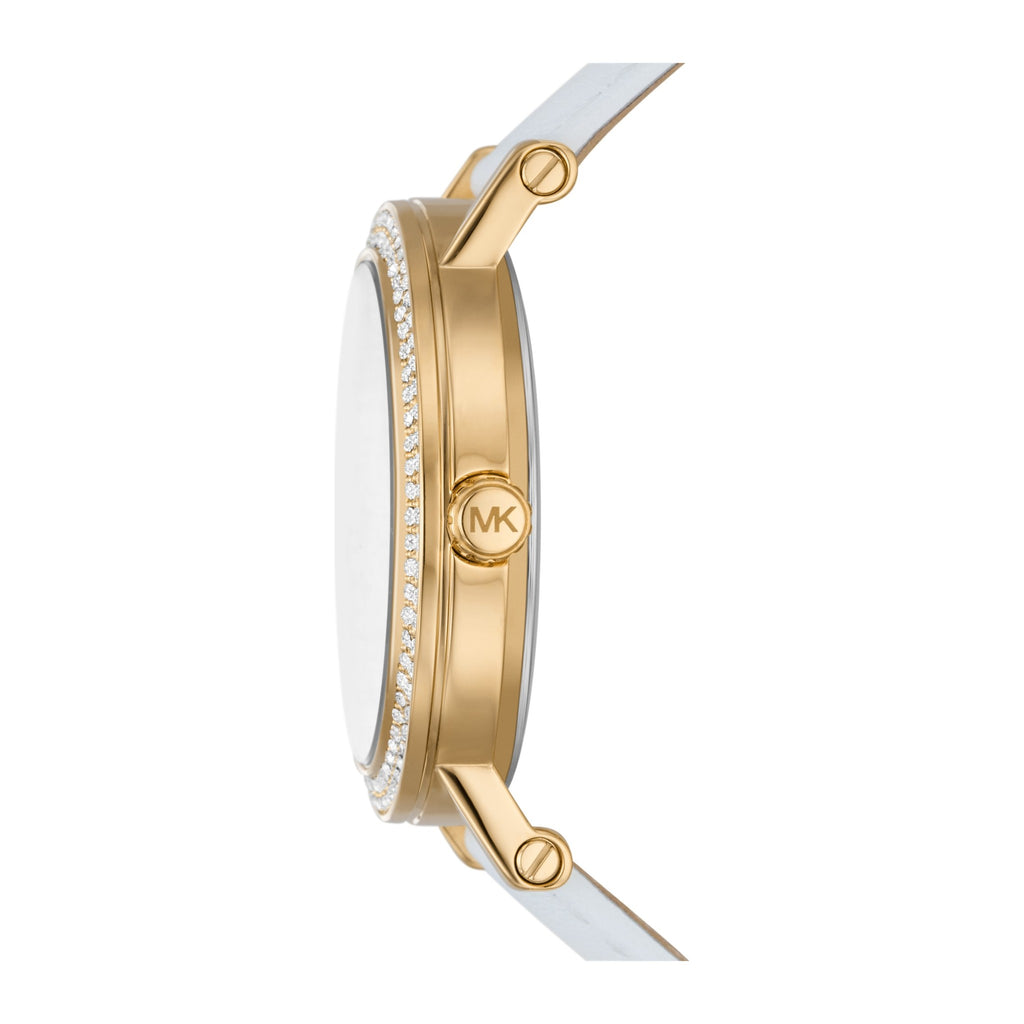 Michael Kors Gold pavé, white logo dial - view 3