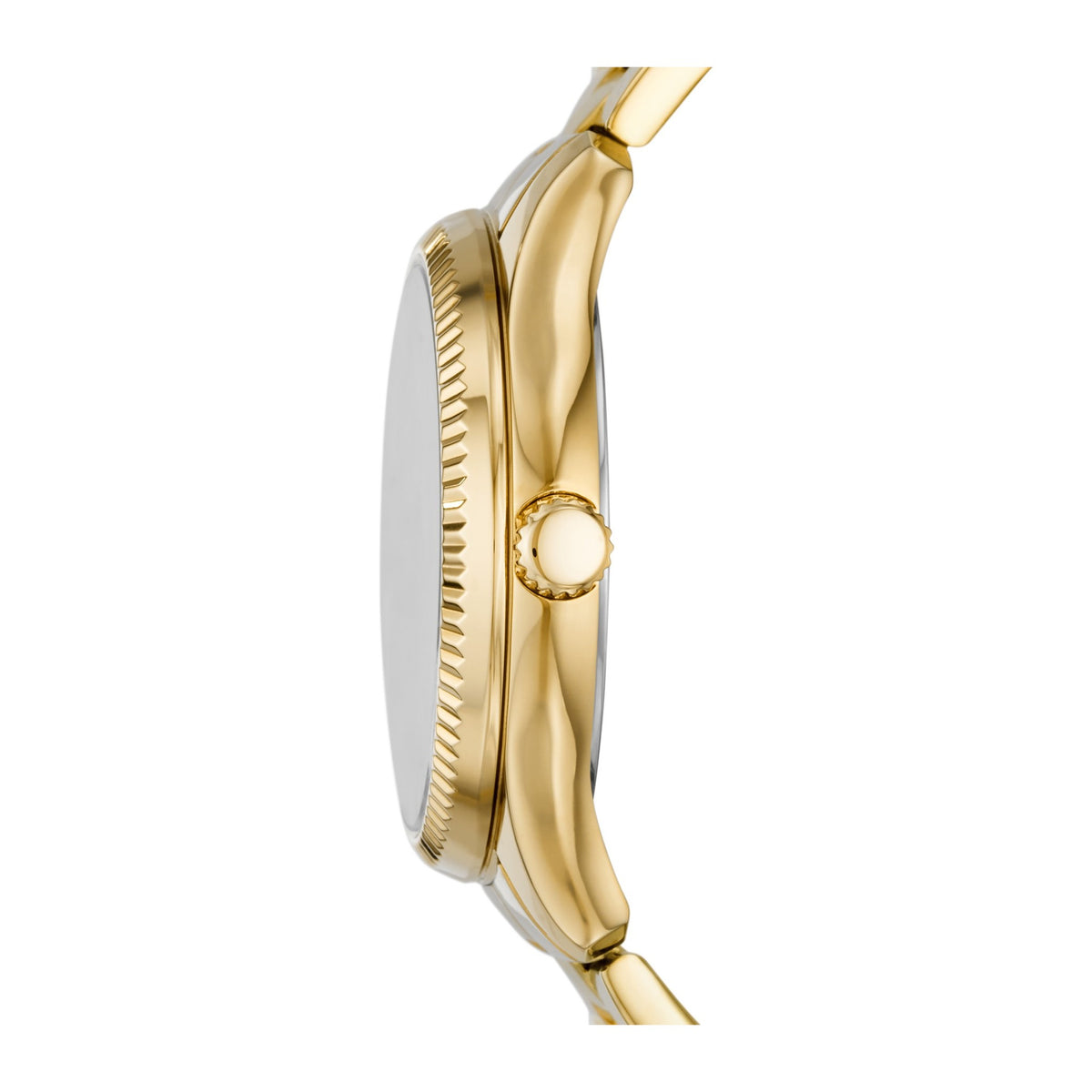 Fossil Gold multifunction, fluted bezel - view 3