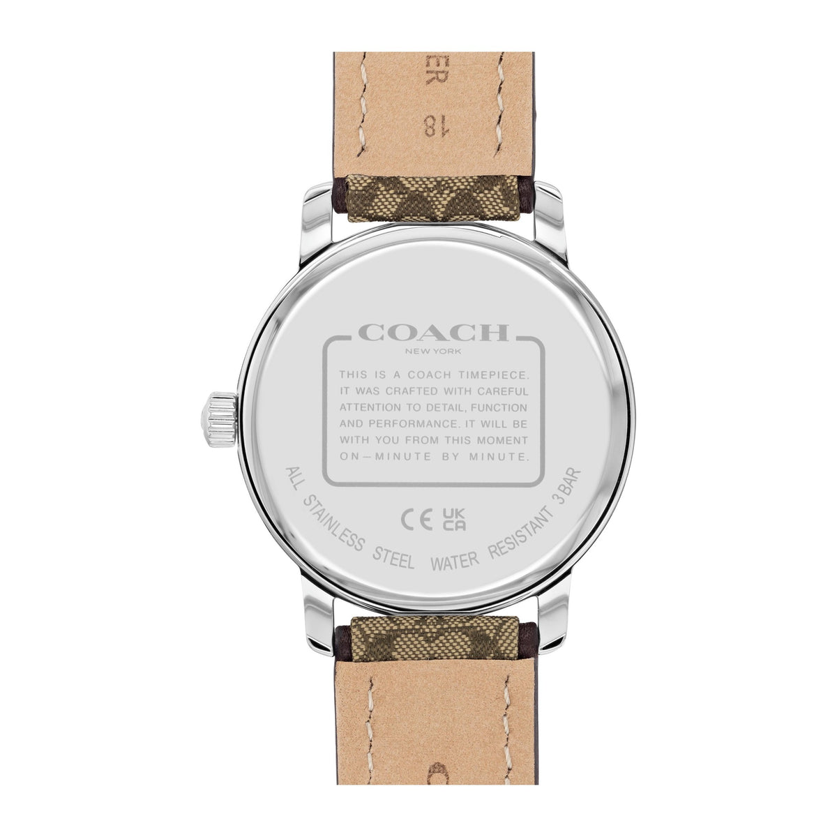 Coach Pink logo dial, signature strap - view 3