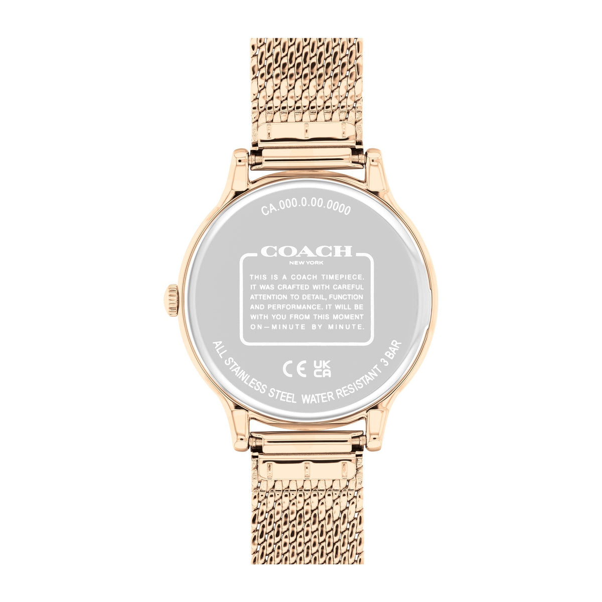 Coach Rose-gold mesh, black dial - view 3