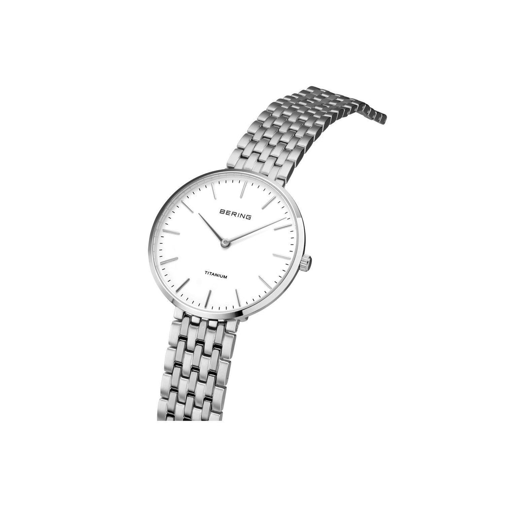 Bering Titanium, white dial, bracelet - view 4