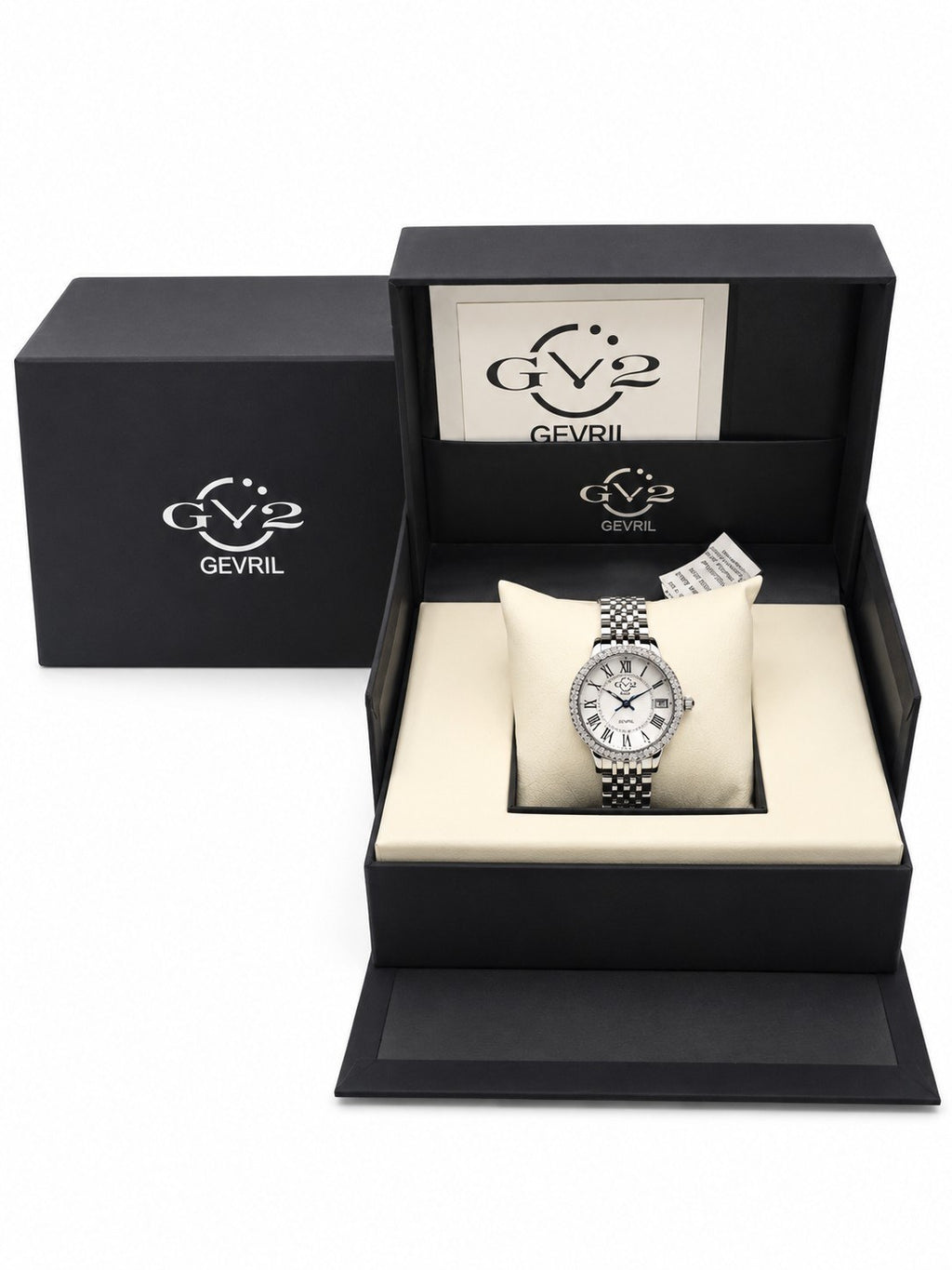 GV2 by Gevril Women's mother-of-pearl dial, diamond accents - view 4