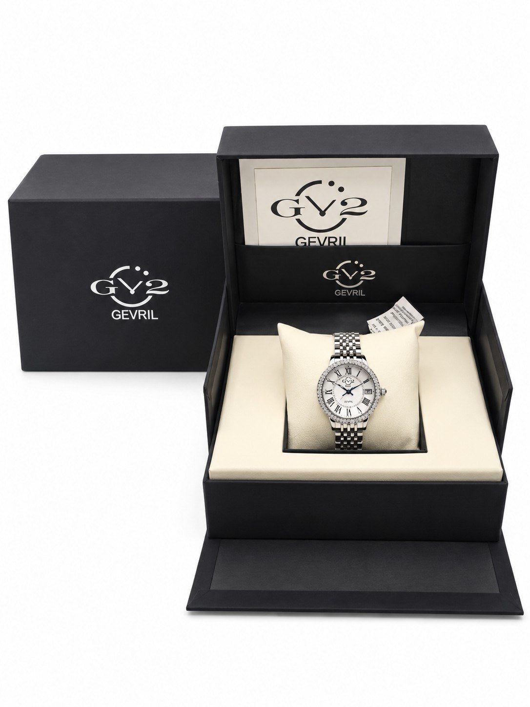 GV2 by Gevril Women's mother-of-pearl dial, diamond accents - view 4