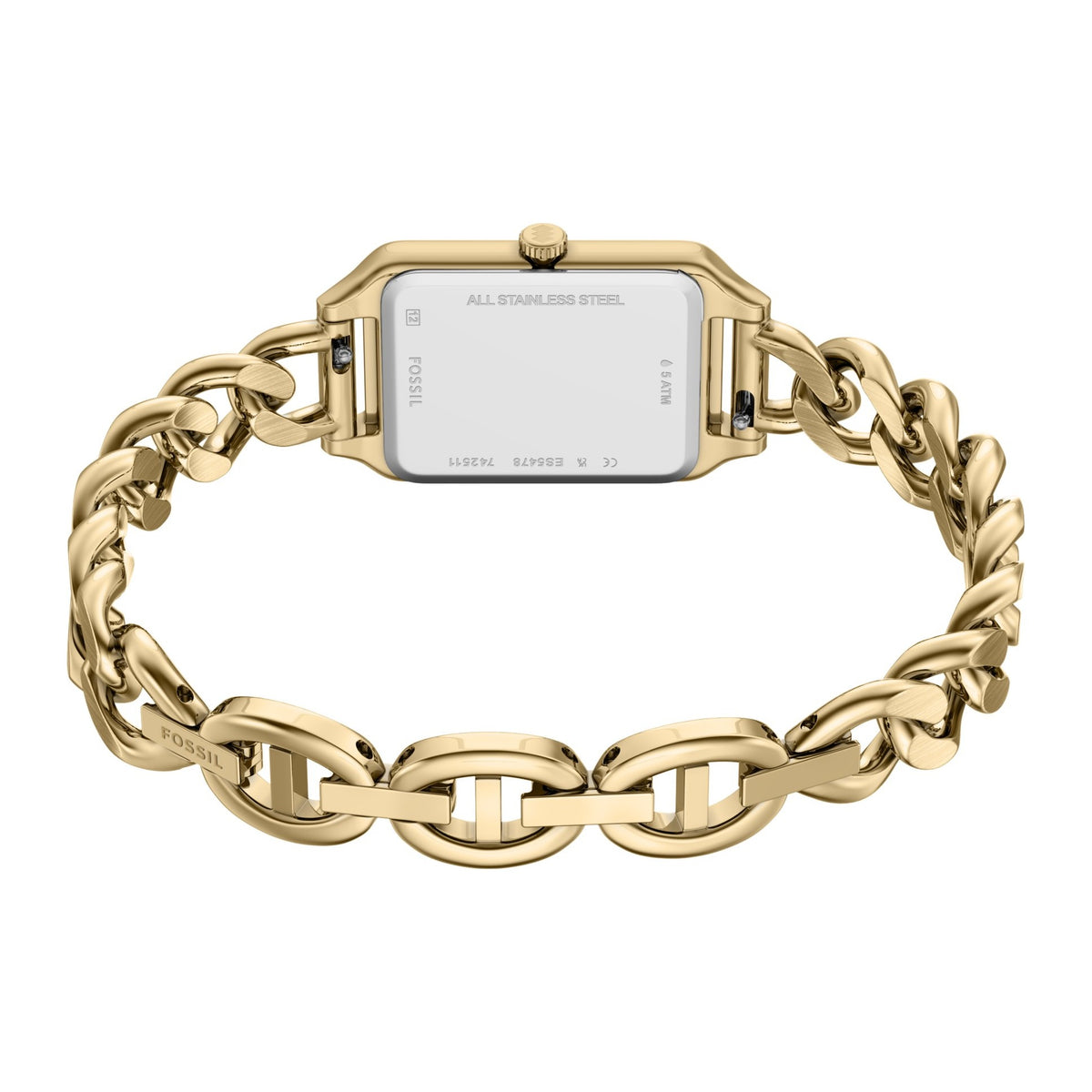 Fossil Gold rectangle, chain bracelet - view 5