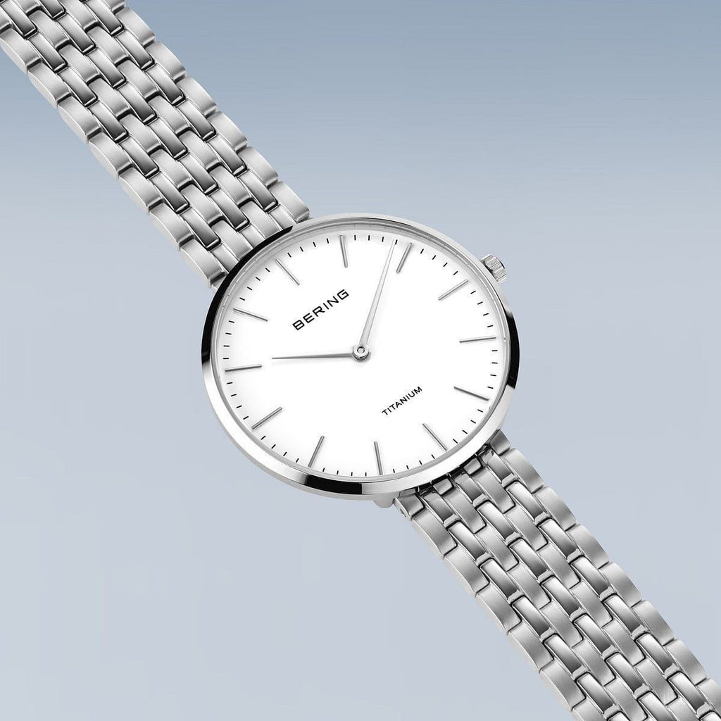 Bering Titanium, white dial, bracelet - view 7