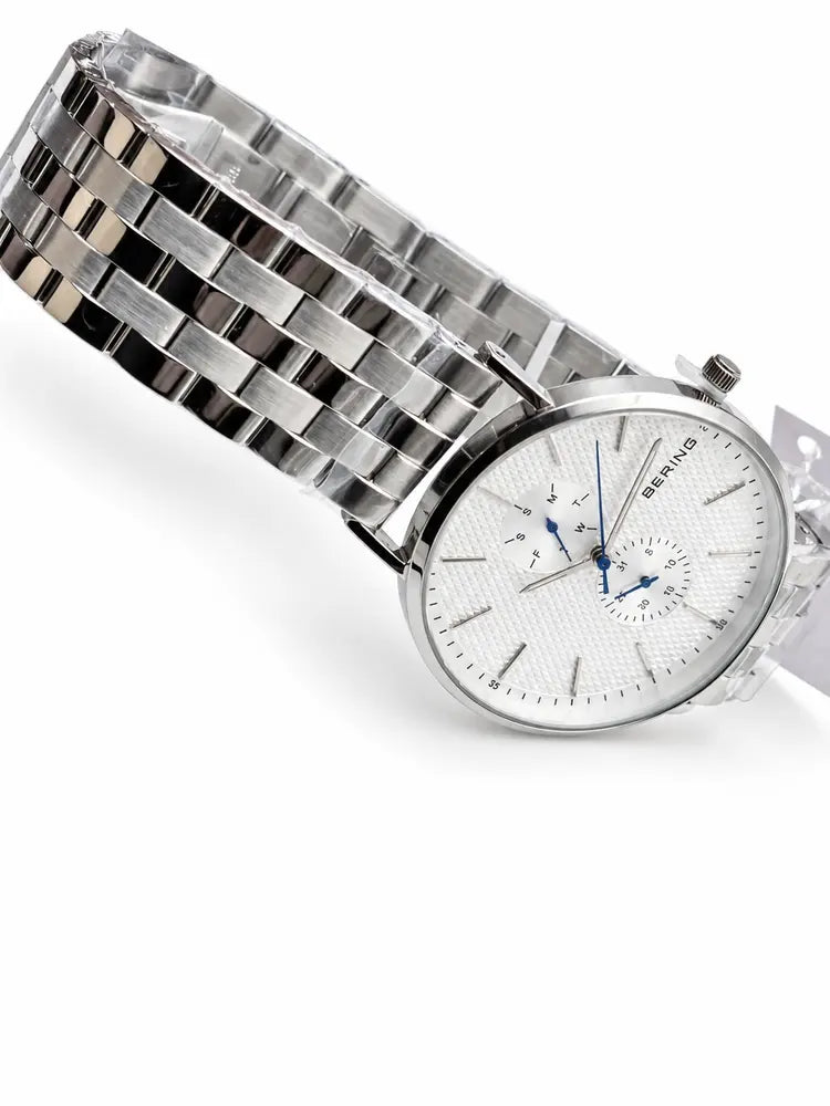 Bering Classic 40mm, white dial, day & date