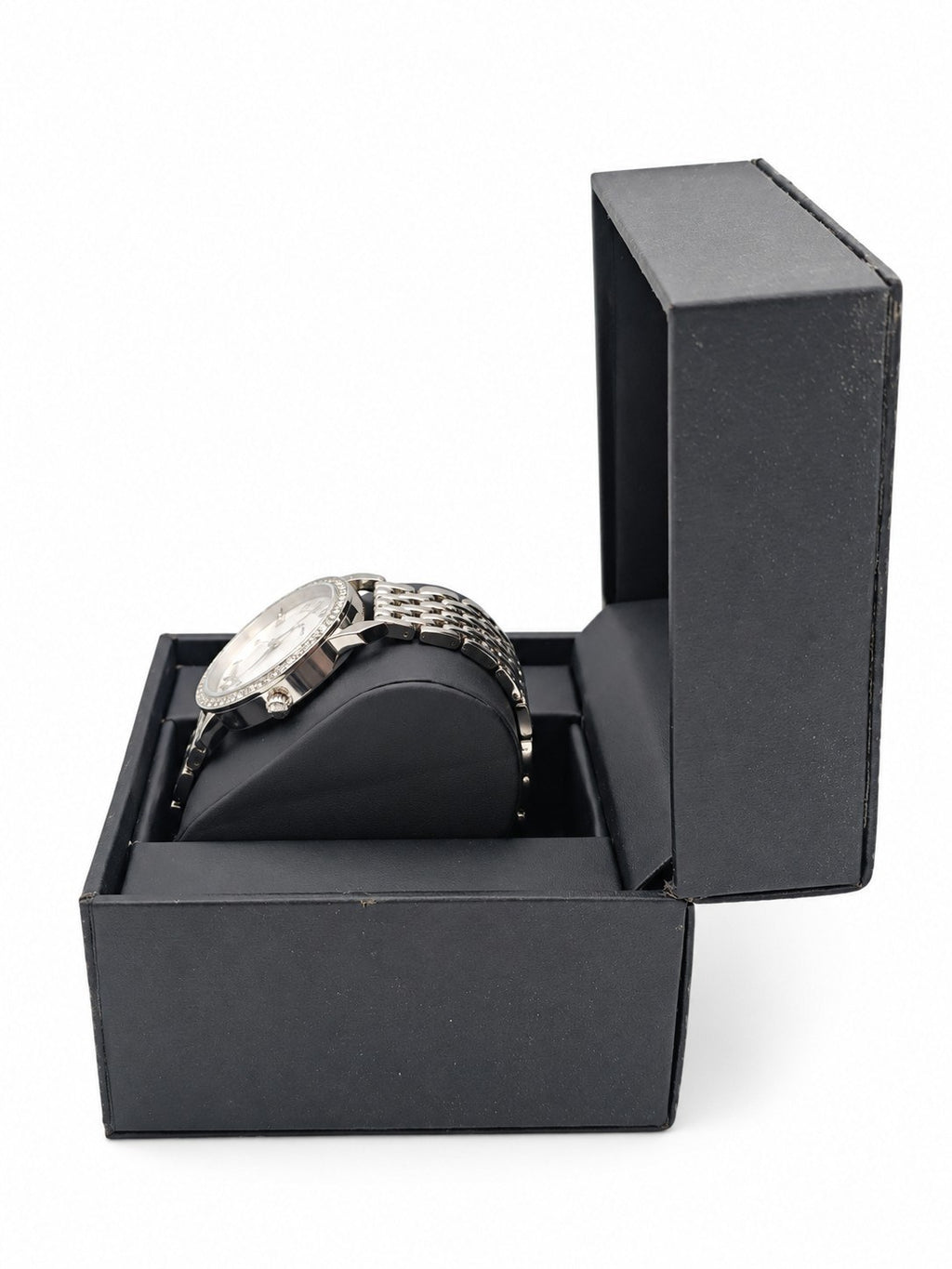 LeVov Silver-tone, silver dial, stone-set bezel - view 12