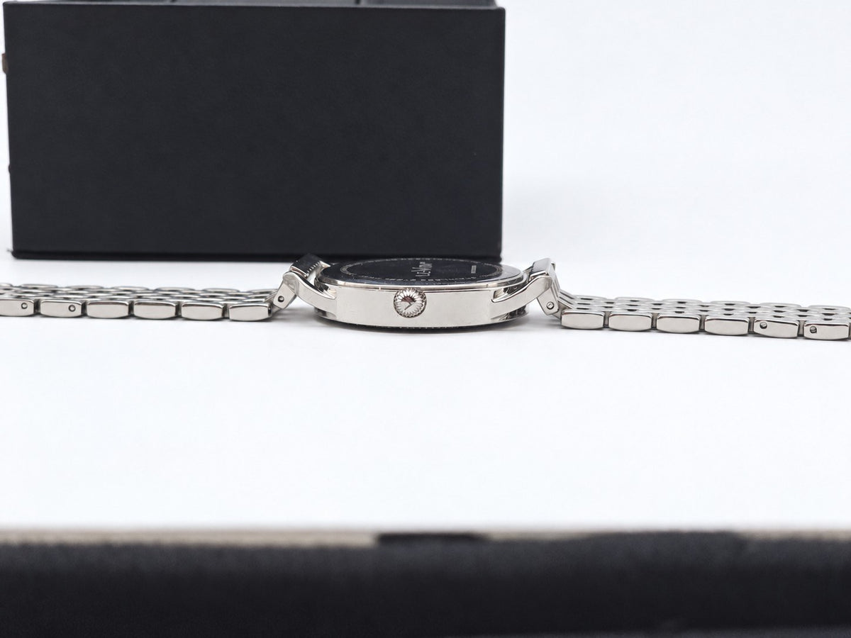 LeVov Silver-tone, silver dial, stone-set bezel - view 16
