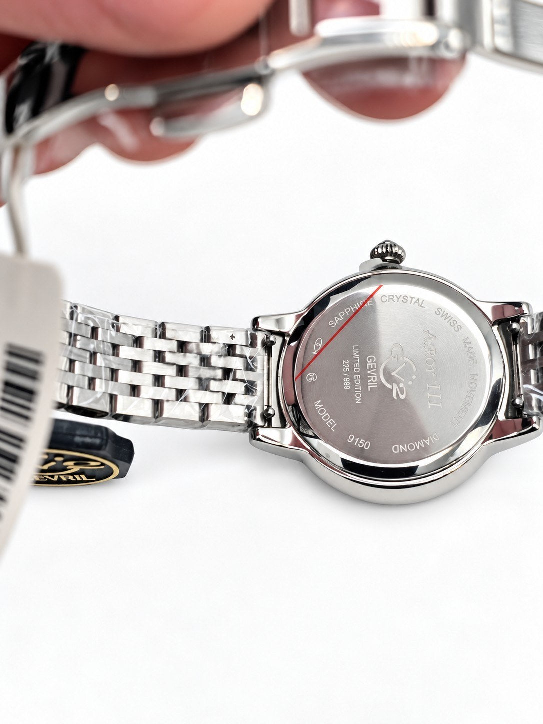 GV2 by Gevril Women's mother-of-pearl dial, diamond accents - view 16