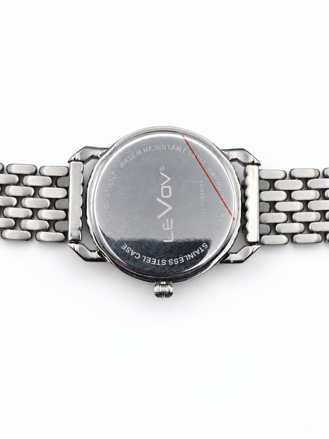 LeVov Silver-tone, silver dial, stone-set bezel - view 17