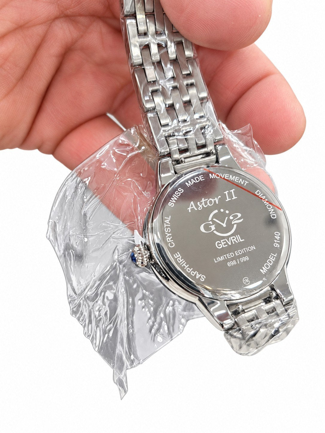 GV2 by Gevril Women's mother-of-pearl dial, diamond accents - view 17