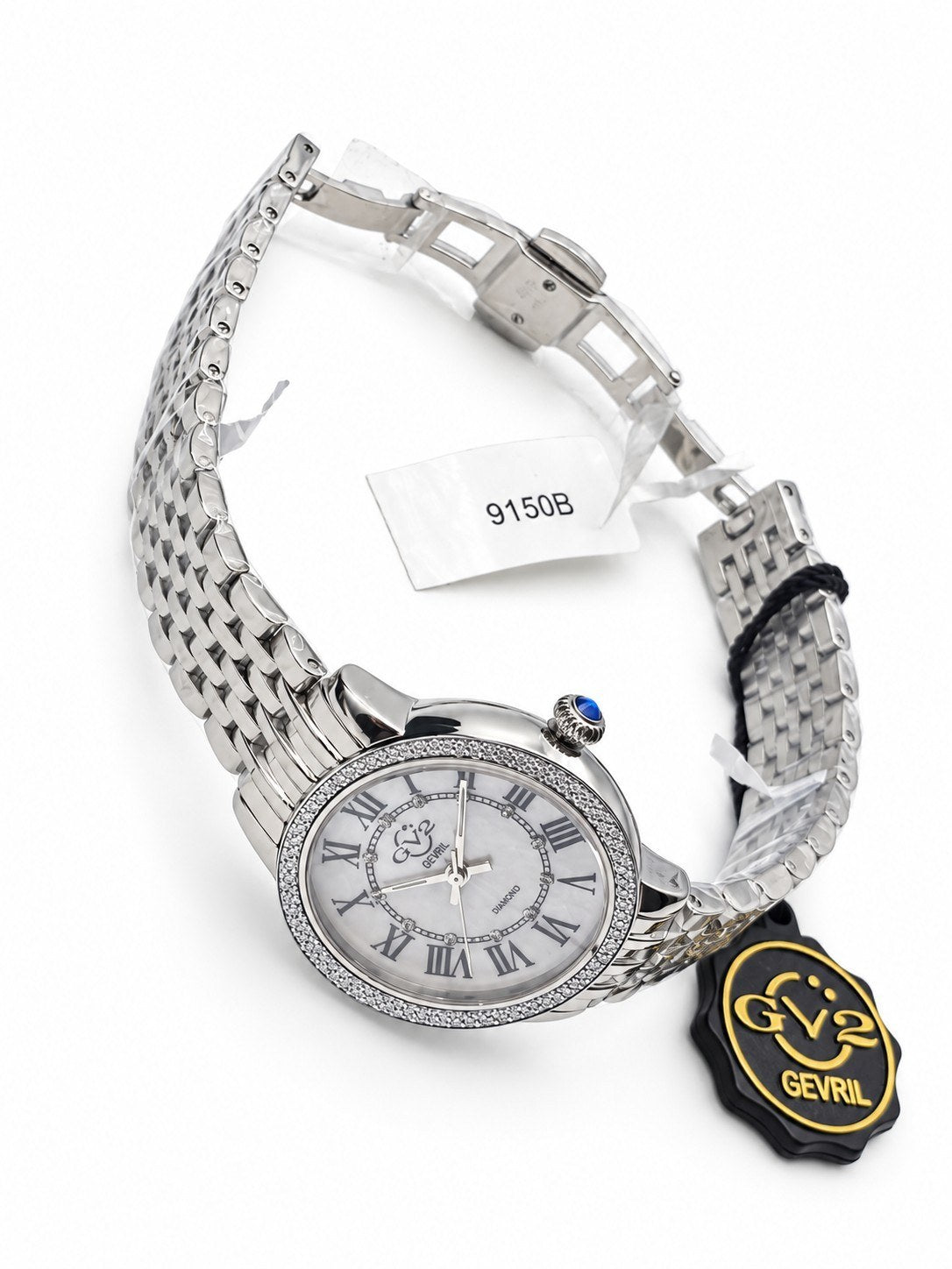 GV2 by Gevril Women's mother-of-pearl dial, diamond accents - view 18