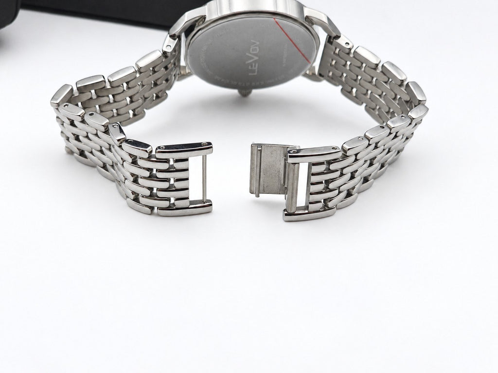 LeVov Silver-tone, silver dial, stone-set bezel - view 20