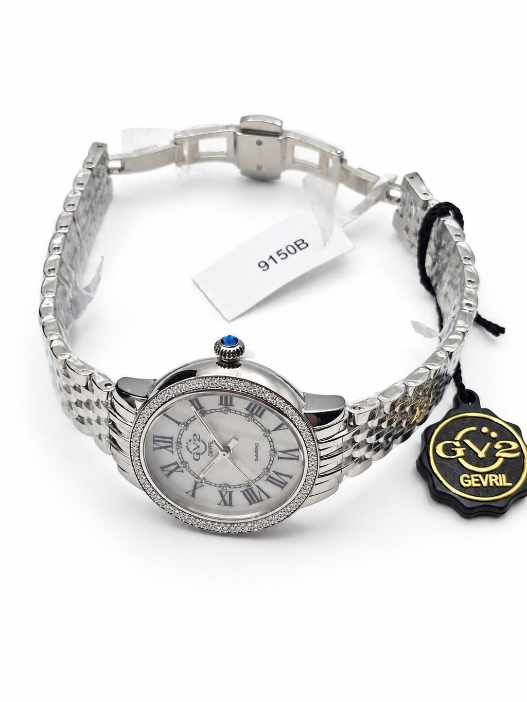 GV2 by Gevril Women's mother-of-pearl dial, diamond accents - view 20