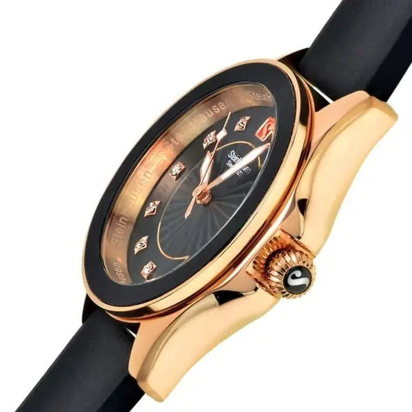 Steinhausen Arbon S1027 women’s, rose gold & black silicone