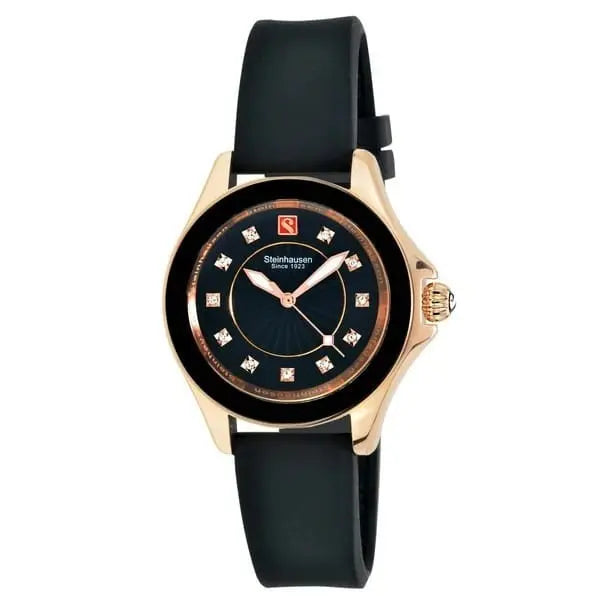 Steinhausen Arbon S1027 women’s, rose gold & black silicone
