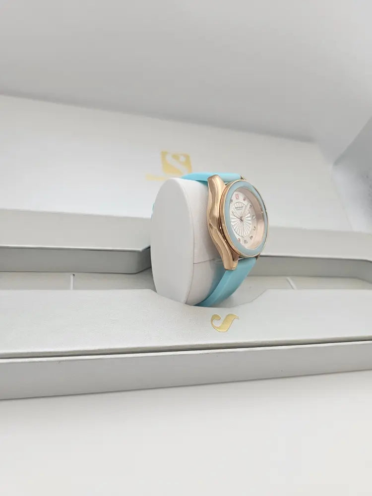 Steinhausen Arbon S1025 women’s 38mm, rose gold, blue silicone