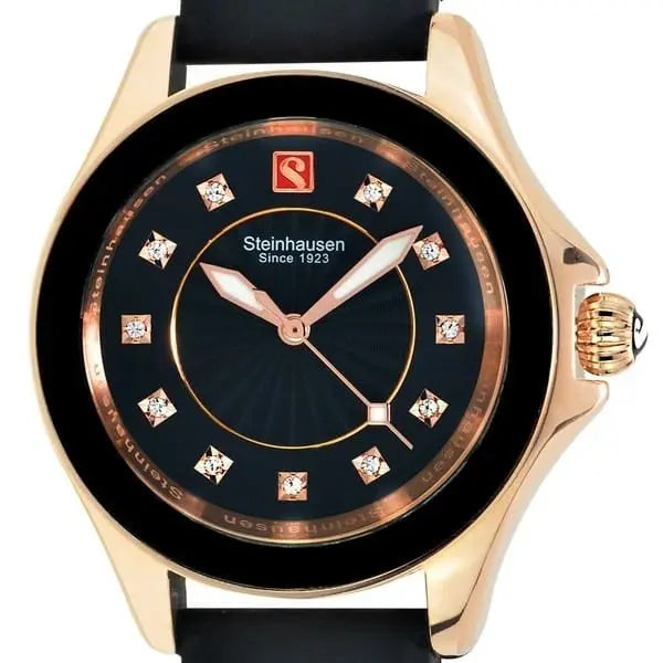 Steinhausen Arbon S1027 women’s, rose gold & black silicone