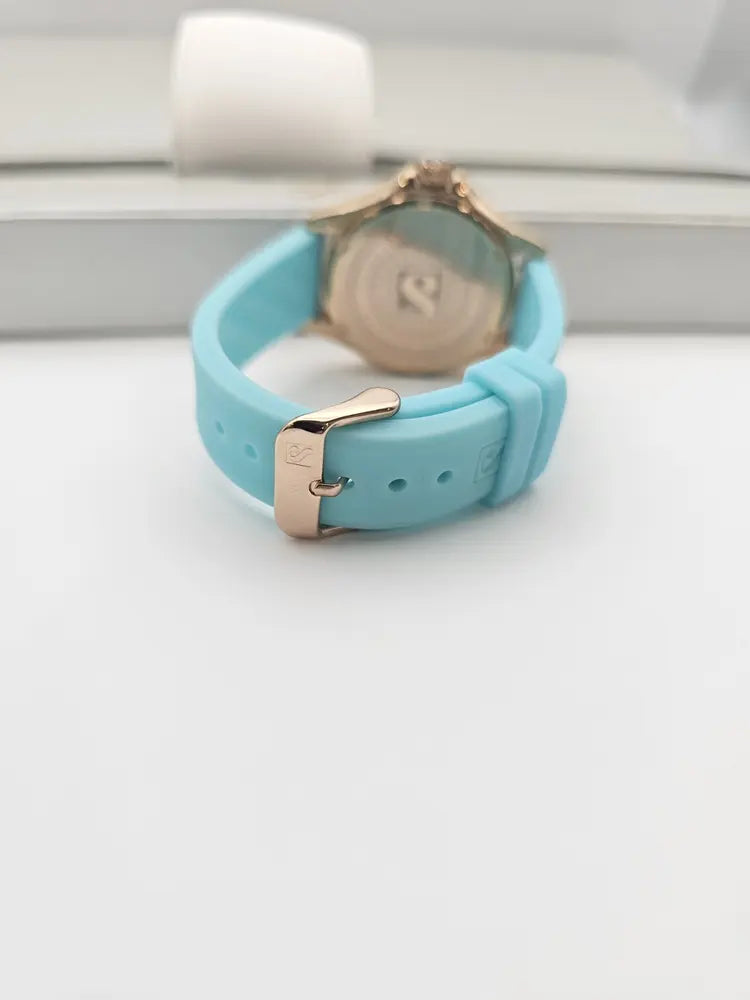 Steinhausen Arbon S1025 women’s 38mm, rose gold, blue silicone