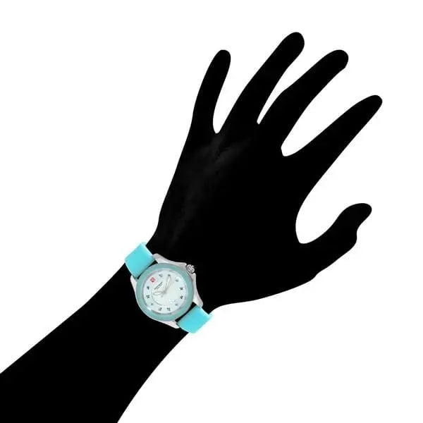 Steinhausen Arbon S1020 women’s, silver, light blue silicone