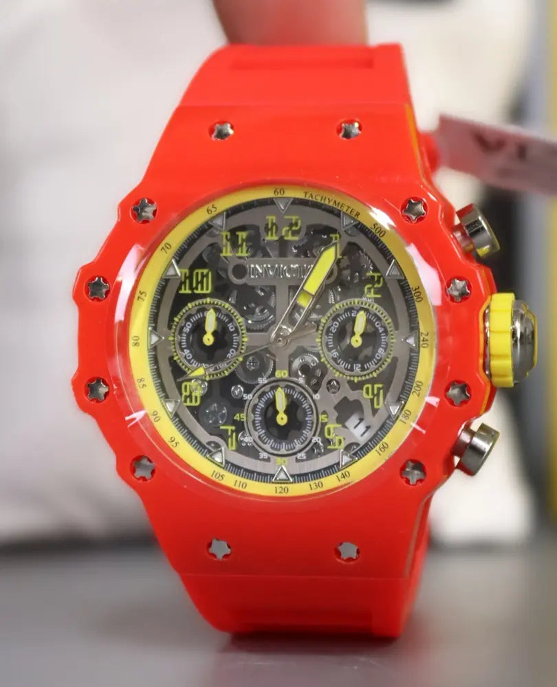Invicta Racing Valyron chronograph 41mm, red strap
