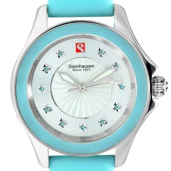 Steinhausen Arbon S1020 women’s, silver, light blue silicone