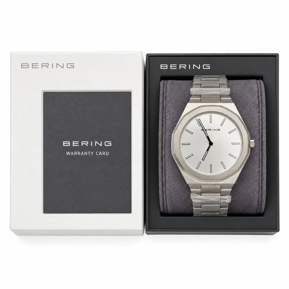 Bering Classic, silver dial, steel bracelet