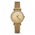 Fossil Gold mesh, crystal bezel