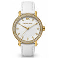 Michael Kors Gold pavé, white logo dial