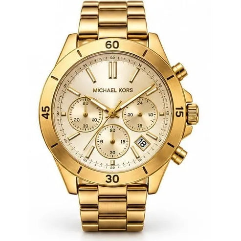 Michael Kors Gold chronograph, tachymeter bezel