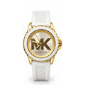 Michael Kors White MK logo, silicone strap