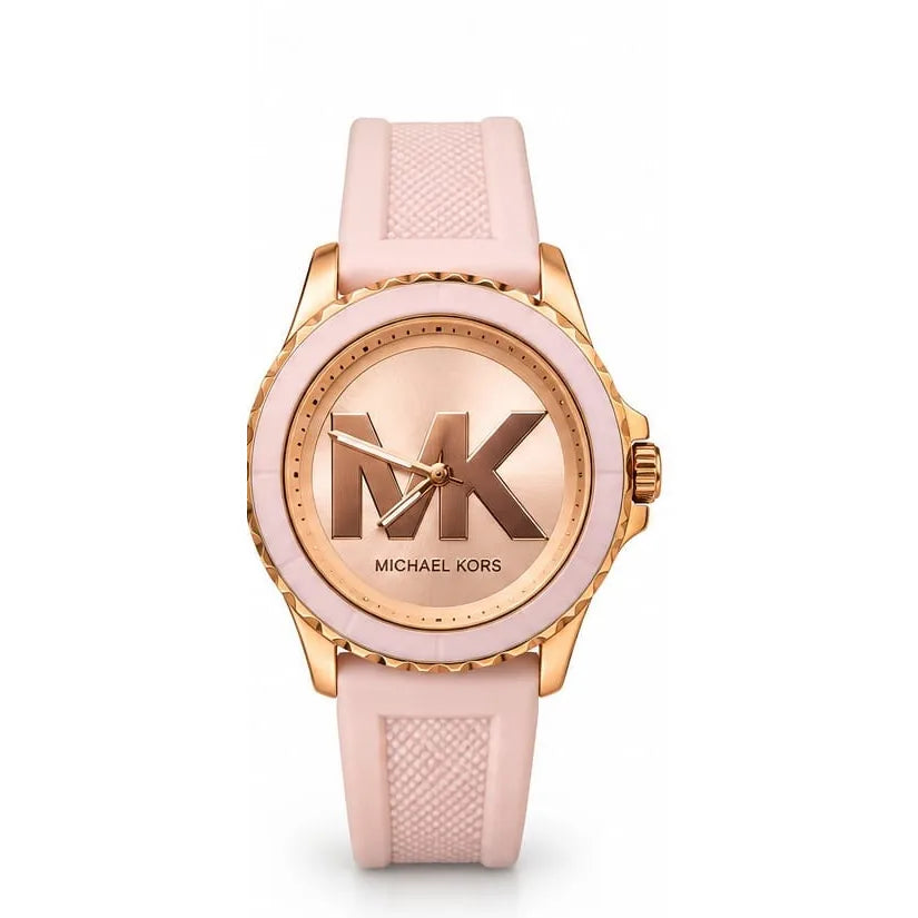 Michael Kors Pink MK logo, silicone strap