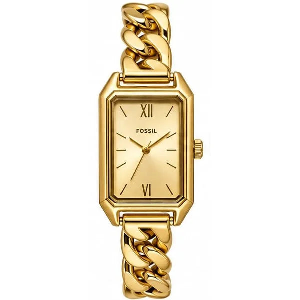 Fossil Gold rectangle, chain bracelet
