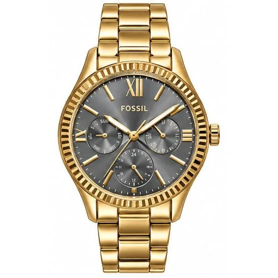 Fossil Gold multifunction, grey dial