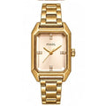 Fossil Rose-gold rectangle, blush dial