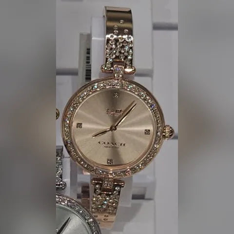 Coach Rose-gold, crystal bezel