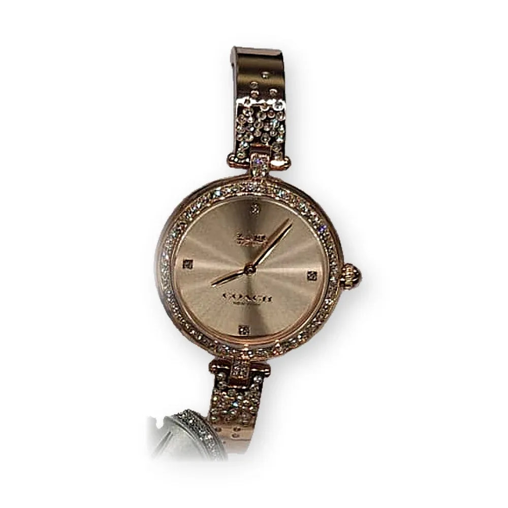 Coach Rose-gold, crystal bezel