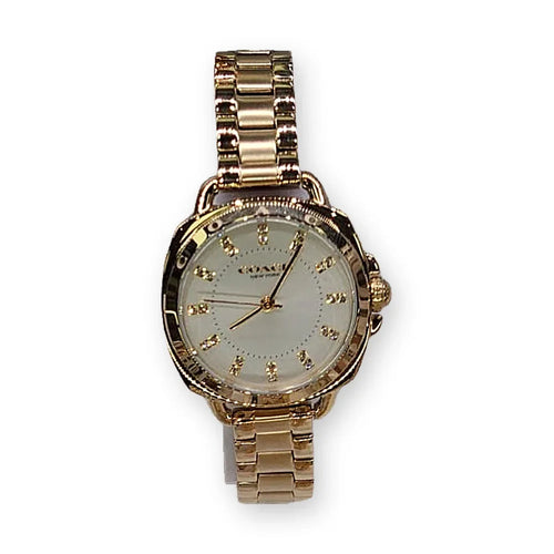 Coach Gold cushion, white dial