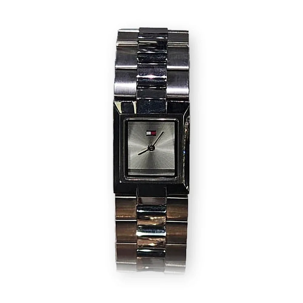 Tommy Hilfiger Silver rectangle, silver dial