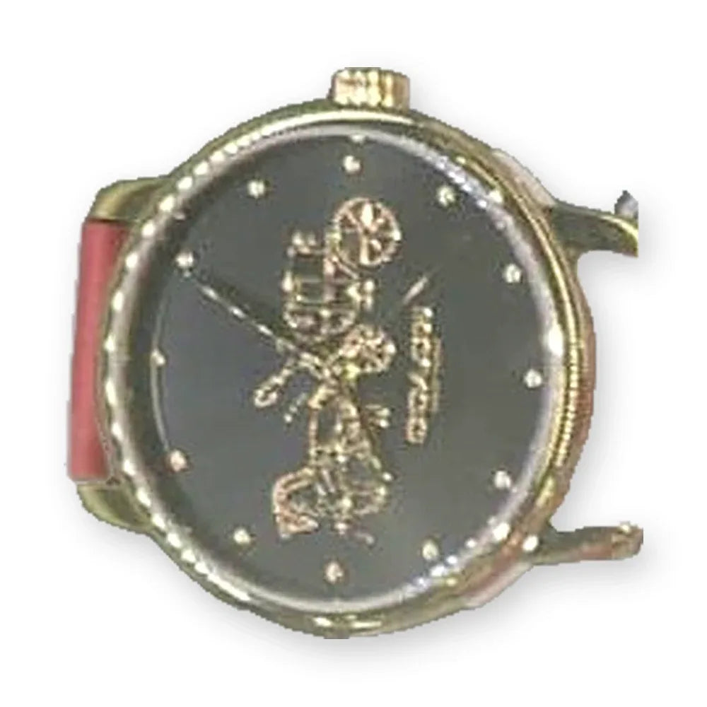 Coach Black carriage dial, red leather