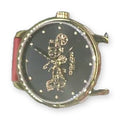 Coach Black carriage dial, red leather