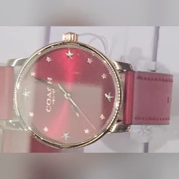 Coach Red dial, red leather